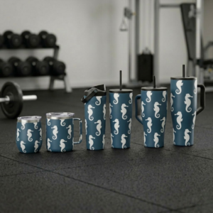 Ocean Marine Stainless Steel Sports Tumbler – Insulated Gym & Fitness Travel Cup