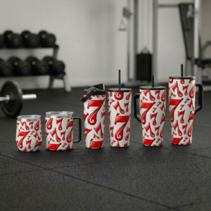 Retro Patterns Stainless Steel Sports Tumbler – Insulated Gym & Travel Cup (Copy)