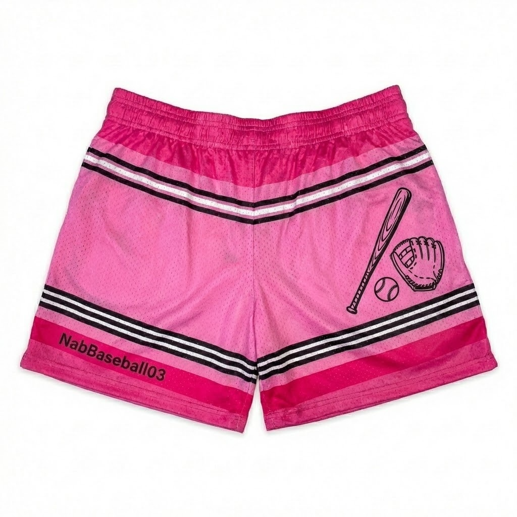 pencil youth shorts – trendy summer baseball graphic shorts for kids