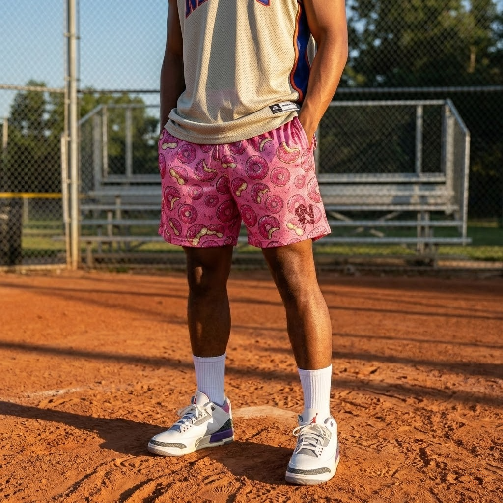 ice cream youth shorts – trendy summer graphic shorts for kids (copy)