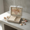 handmade seashell jewelry box – coastal treasure decor