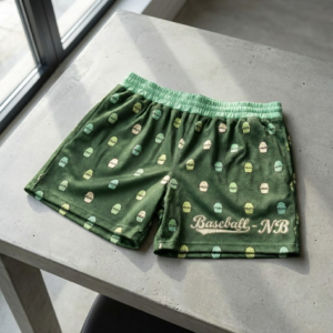 ice cream cone youth shorts – trendy summer baseball graphic shorts for kids