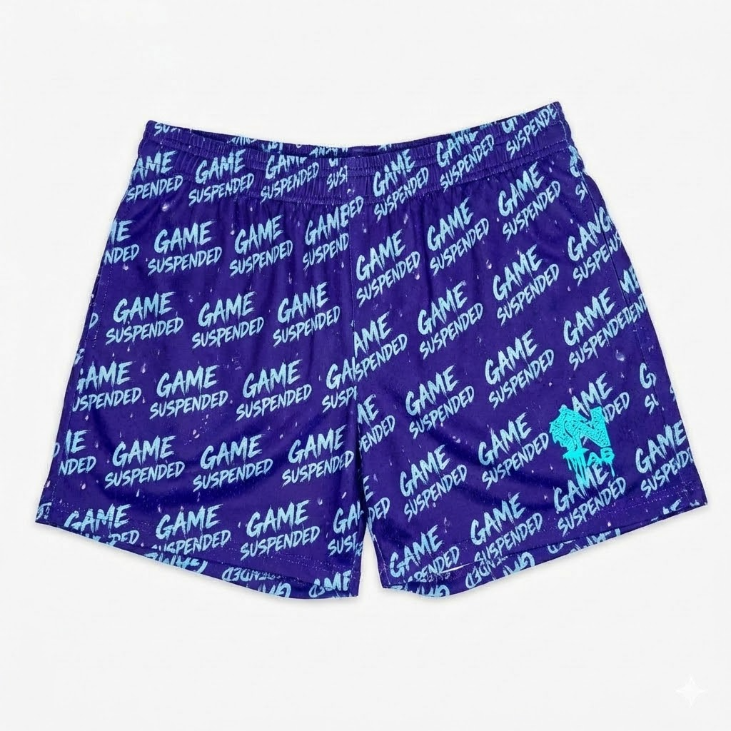 delay pause youth shorts – trendy summer baseball graphic shorts for kids