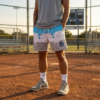 mix color youth shorts – trendy summer baseball graphic shorts for kids