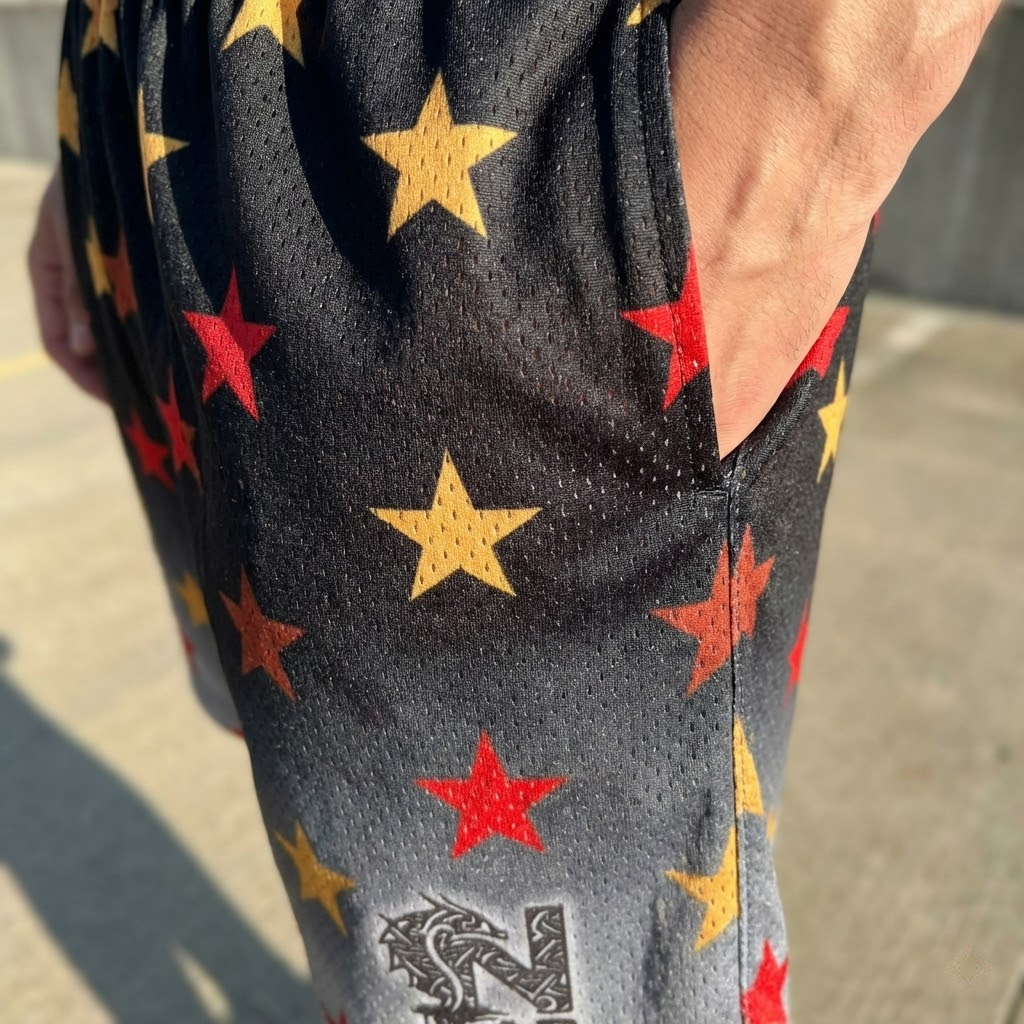 star youth shorts – trendy summer baseball graphic shorts for kids
