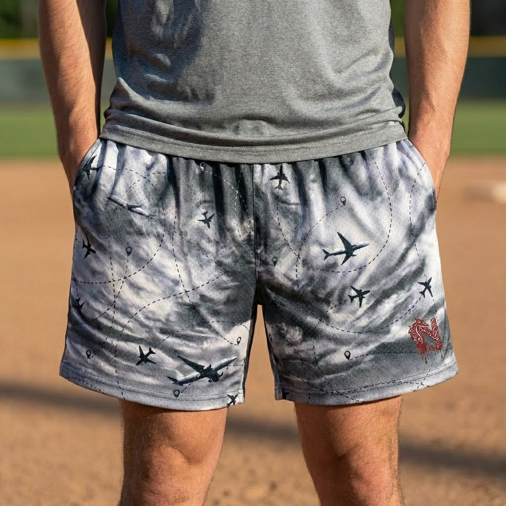 star youth shorts – trendy summer baseball graphic shorts for kids