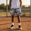 star youth shorts – trendy summer baseball graphic shorts for kids