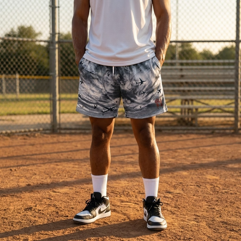 star youth shorts – trendy summer baseball graphic shorts for kids