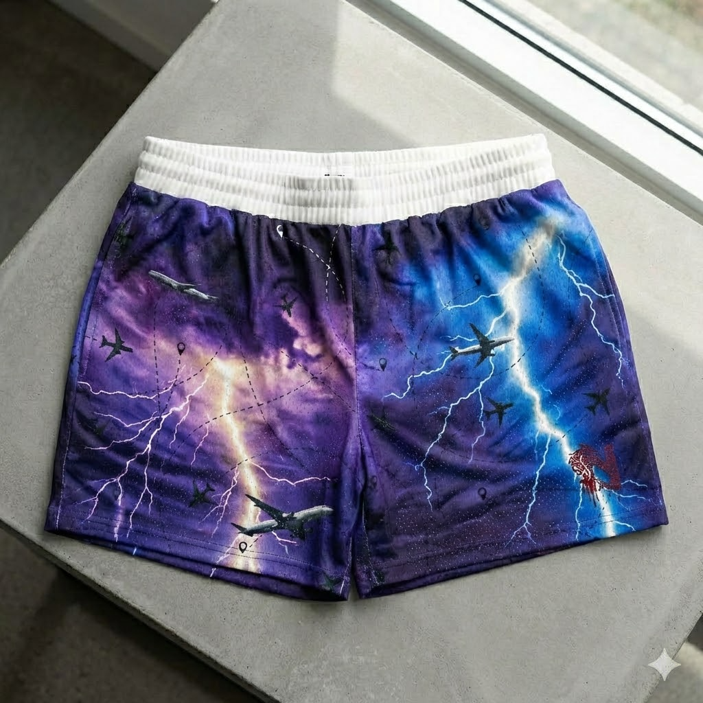 star youth shorts – trendy summer baseball graphic shorts for kids