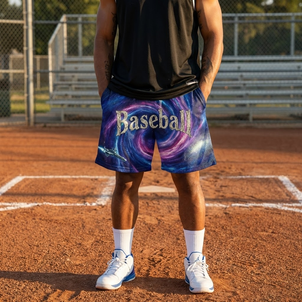 pencil youth shorts – trendy summer baseball graphic shorts for kids (copy)